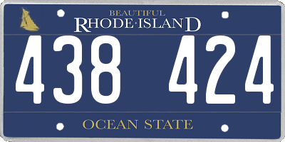 RI license plate 438424