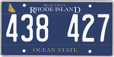 RI license plate 438427