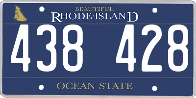 RI license plate 438428