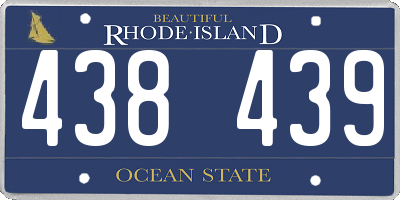 RI license plate 438439