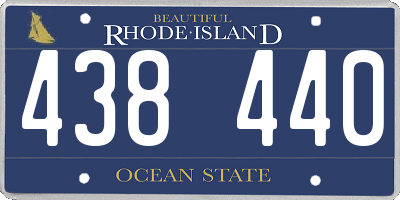 RI license plate 438440