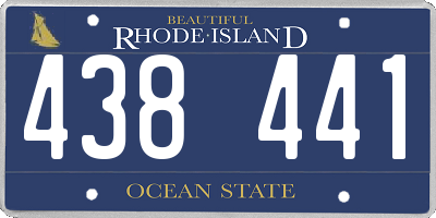 RI license plate 438441