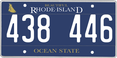 RI license plate 438446