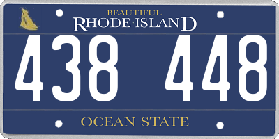 RI license plate 438448