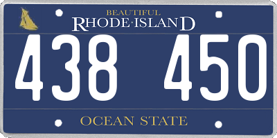 RI license plate 438450