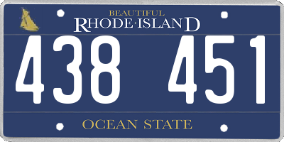 RI license plate 438451