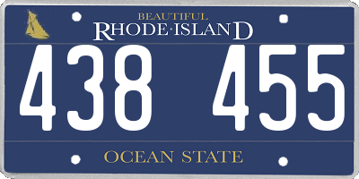 RI license plate 438455