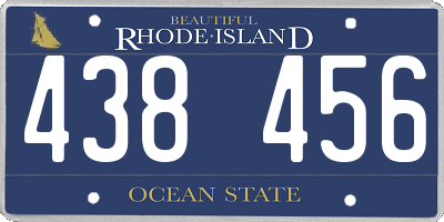 RI license plate 438456