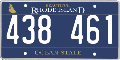RI license plate 438461
