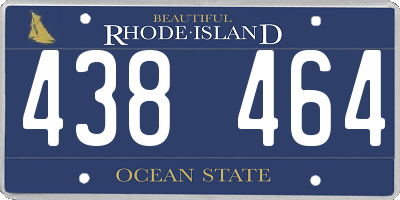 RI license plate 438464