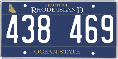 RI license plate 438469