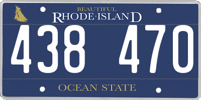RI license plate 438470