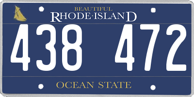 RI license plate 438472