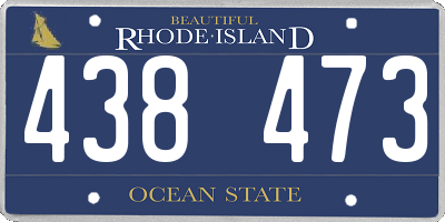 RI license plate 438473