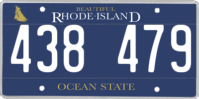 RI license plate 438479