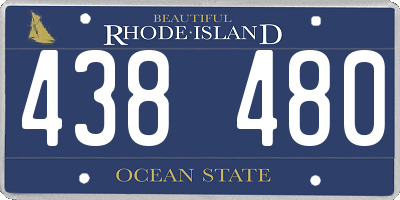 RI license plate 438480