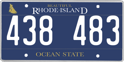 RI license plate 438483