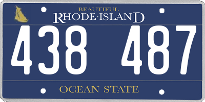 RI license plate 438487