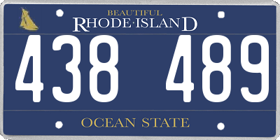 RI license plate 438489