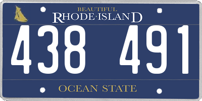 RI license plate 438491