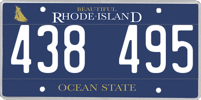 RI license plate 438495