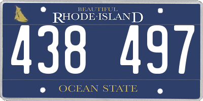 RI license plate 438497