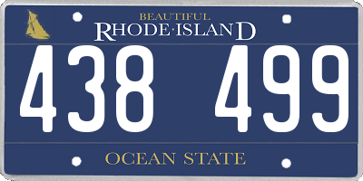 RI license plate 438499