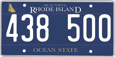 RI license plate 438500