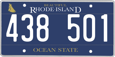 RI license plate 438501