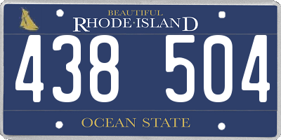 RI license plate 438504