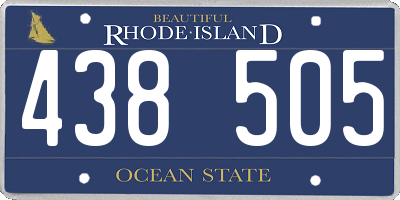 RI license plate 438505