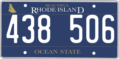 RI license plate 438506