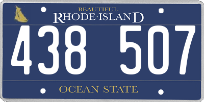 RI license plate 438507