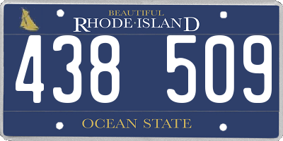 RI license plate 438509