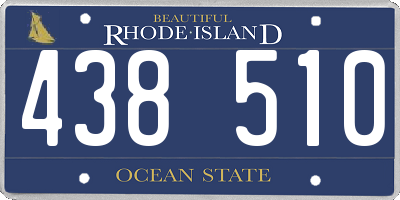 RI license plate 438510