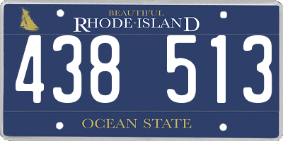 RI license plate 438513