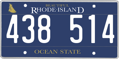 RI license plate 438514