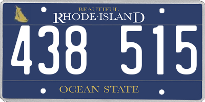 RI license plate 438515