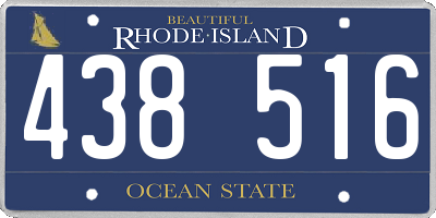 RI license plate 438516
