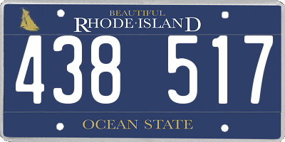 RI license plate 438517