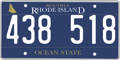 RI license plate 438518