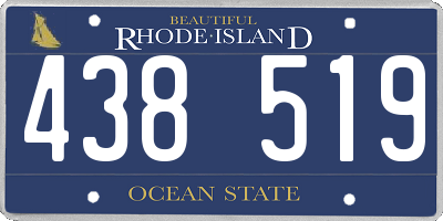 RI license plate 438519