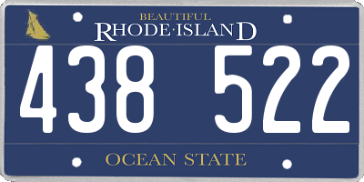 RI license plate 438522