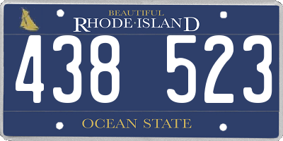 RI license plate 438523