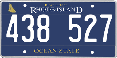 RI license plate 438527