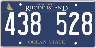 RI license plate 438528