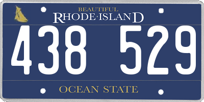 RI license plate 438529