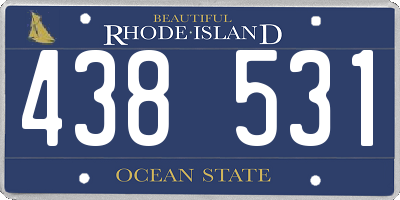 RI license plate 438531