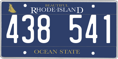RI license plate 438541