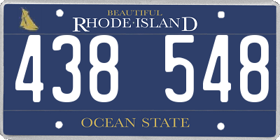 RI license plate 438548